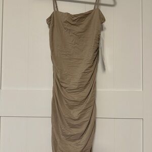 Lululemon Athletica Wundermost Ultra-Soft Spaghetti Strap Dress (Sheer Oak)
